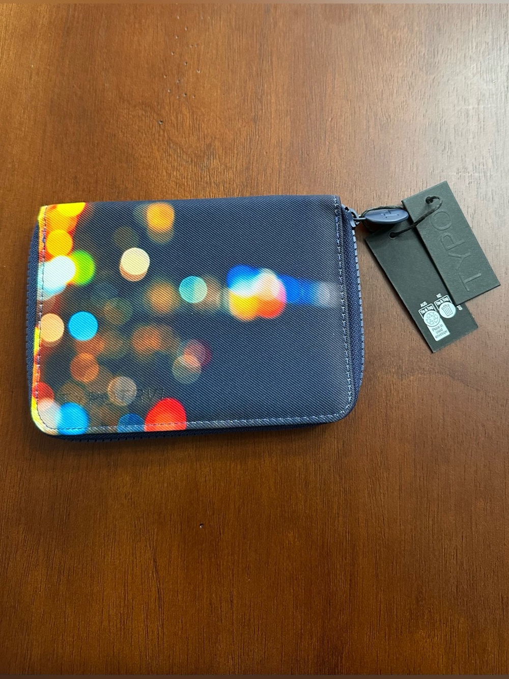 Typo Navy Zip Passport and Card Holder